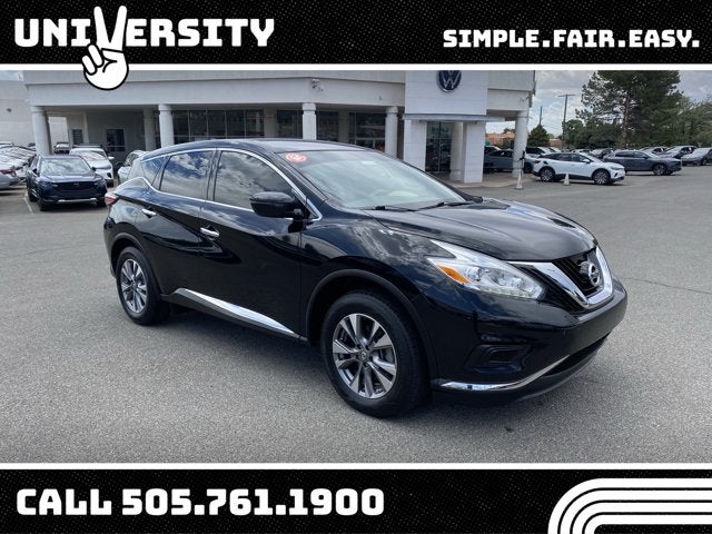 2017 Nissan Murano S in Magnetic Black Metallic — front three-quarter view